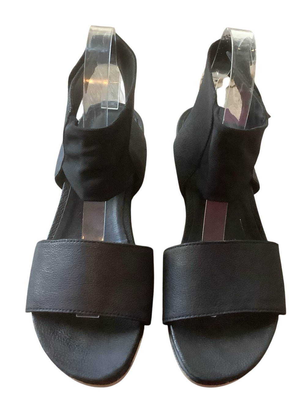 Eileen Fisher Black Leather Ankle Strap Sandals | Minimalist Comfort | Size 8.5 - Picture 7 of 10